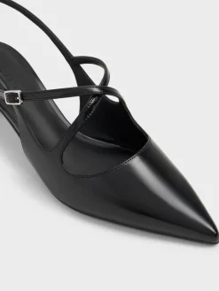 Pauline Patent Crossover Kitten Heels