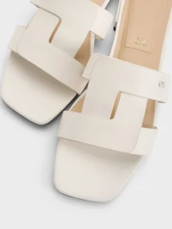Petina Leather Slide Sandals