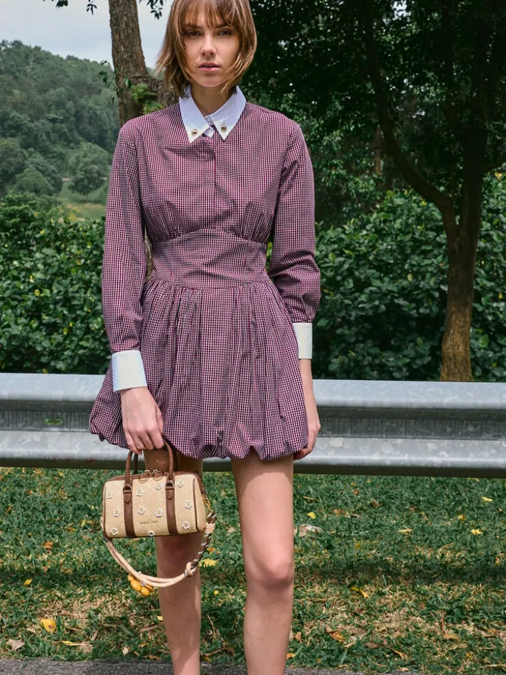Philomena Raffia Flower Bowling Bag