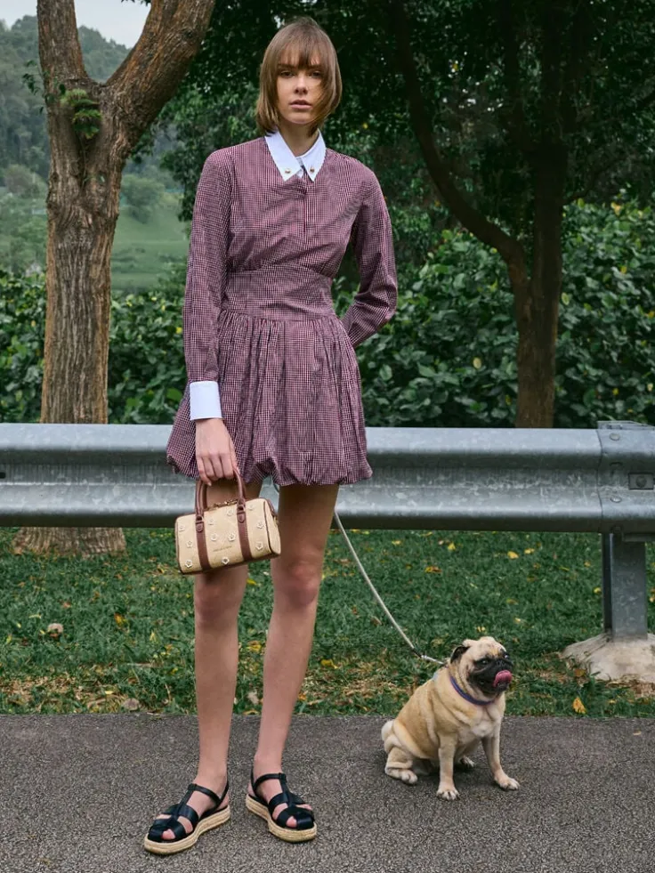 Philomena Raffia Flower Bowling Bag