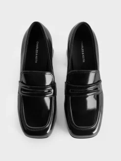 Platform Penny Loafer Pumps