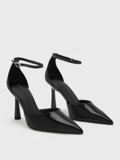 Pointed Ankle-Strap D'Orsay Pumps