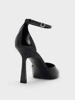 Pointed Ankle-Strap D'Orsay Pumps