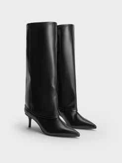 Pointed Stiletto Knee-High Boots