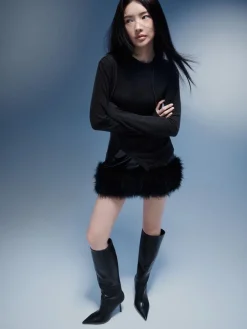 Pointed Stiletto Knee-High Boots