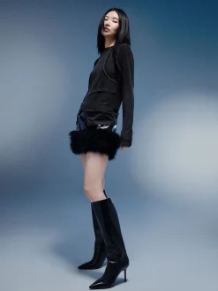 Pointed Stiletto Knee-High Boots