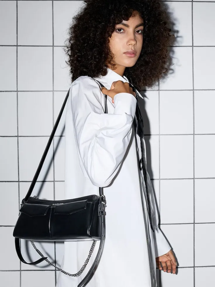 Rachel Front-Pocket Chain Shoulder Bag