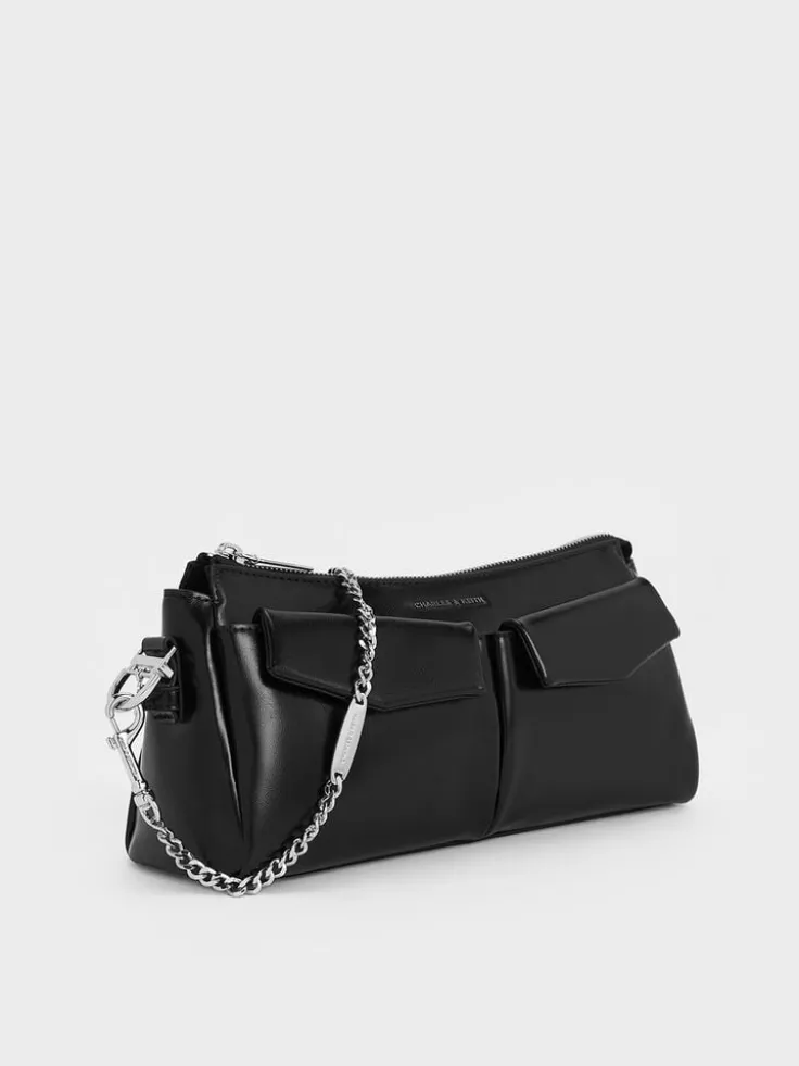 Rachel Front-Pocket Chain Shoulder Bag
