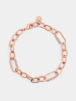 Reagan Crystal Chain-Link Bracelet
