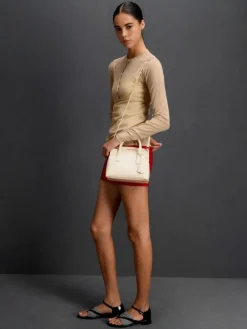 Rene Structured Top Handle Bag