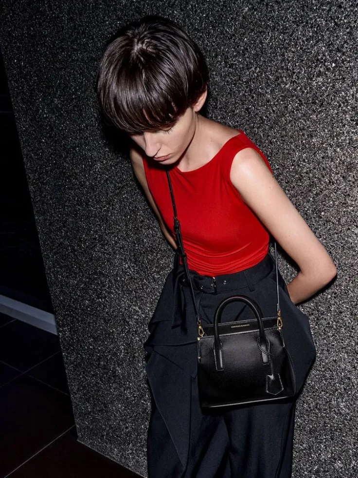 Rene Structured Top Handle Bag