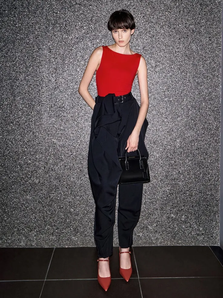 Rene Structured Top Handle Bag