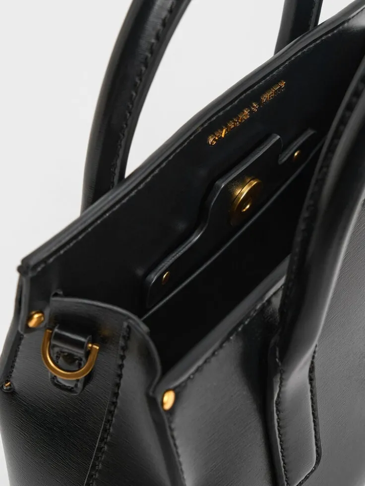 Rene Structured Top Handle Bag