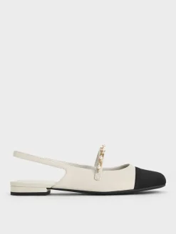 Rio Beaded Chain-Link Slingback Flats