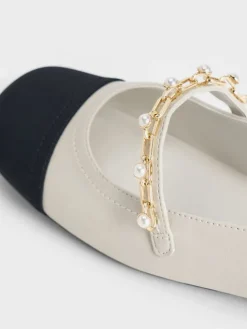 Rio Beaded Chain-Link Slingback Flats