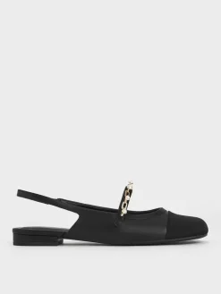 Rio Beaded Chain-Link Slingback Flats