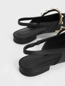 Rio Beaded Chain-Link Slingback Flats