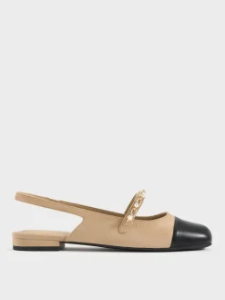 Rio Beaded Chain-Link Slingback Flats