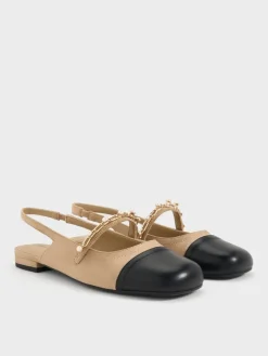Rio Beaded Chain-Link Slingback Flats