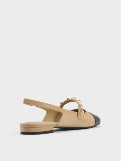 Rio Beaded Chain-Link Slingback Flats