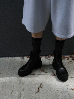 Ripley Ridged-Sole Ankle Boots