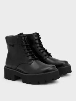 Ripley Ridged-Sole Ankle Boots