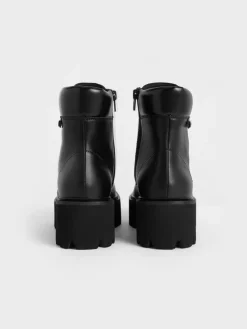 Ripley Ridged-Sole Ankle Boots