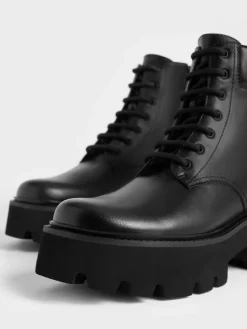 Ripley Ridged-Sole Ankle Boots