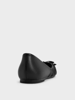 Ruched Bow Ballet Flats