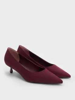 Ruthie Faux Suede Kitten Heels