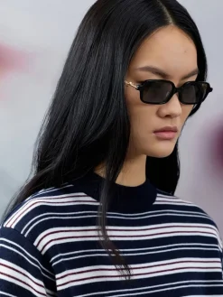 Sable Knot Rectangular Sunglasses