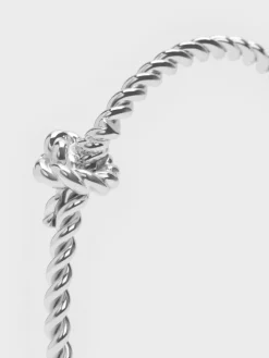 Sable Rope-Knot Cuff Bangle