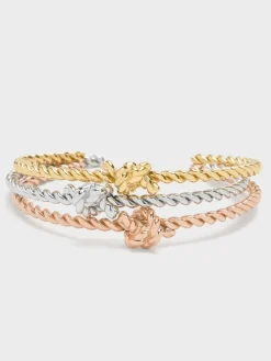 Sable Rope-Knot Cuff Bangle