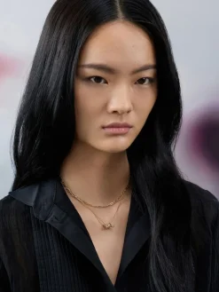 Sable Rope-Knot Double-Chain Necklace