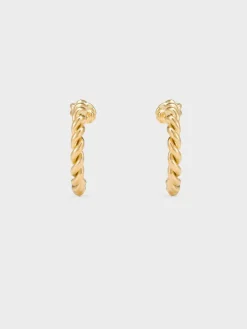 Sable Rope-Knot Hoop Earrings