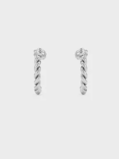 Sable Rope-Knot Hoop Earrings