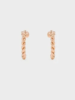 Sable Rope-Knot Hoop Earrings
