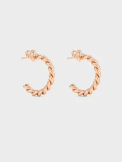 Sable Rope-Knot Hoop Earrings