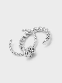 Sable Rope-Knot Two-Ring Set