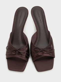 Sadira Satin Heeled Mules