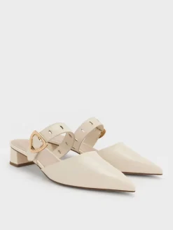 Sepphe Buckle-Strap Heeled Mules