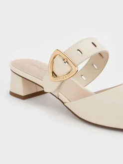 Sepphe Buckle-Strap Heeled Mules