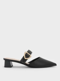 Sepphe Buckle-Strap Heeled Mules