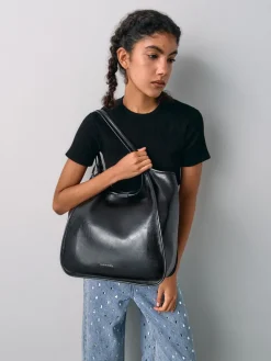 Sianna Crinkle-Effect Slouchy Tote Bag