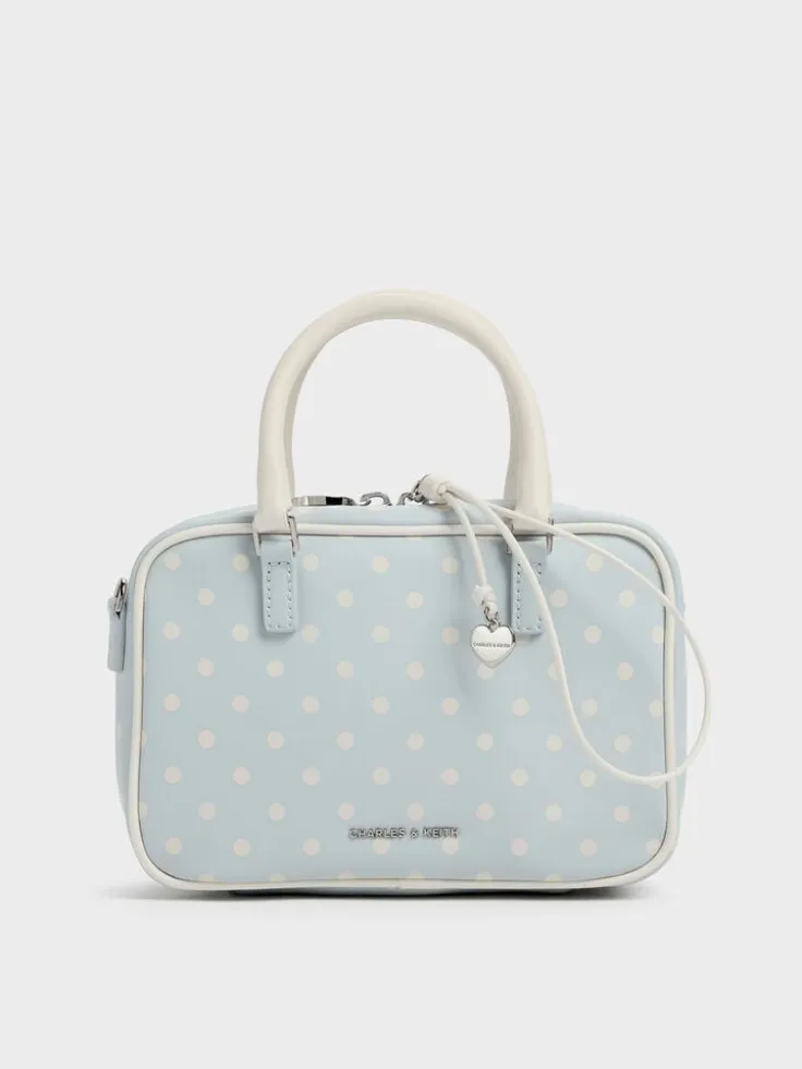 Sianna Polka-Dot Bowling Bag