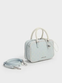 Sianna Polka-Dot Bowling Bag
