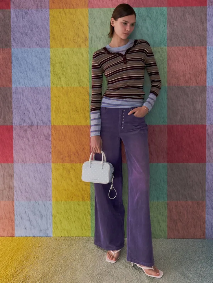 Sianna Polka-Dot Bowling Bag