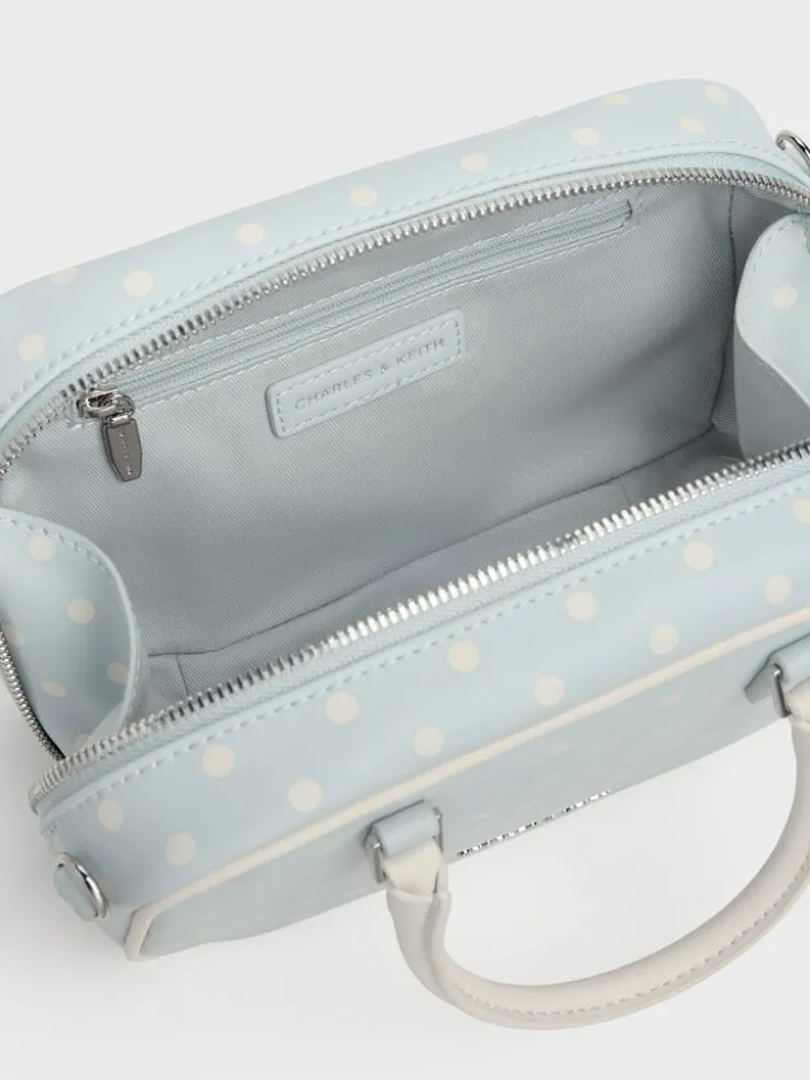 Sianna Polka-Dot Bowling Bag