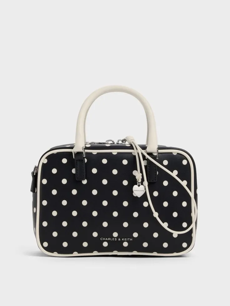 Sianna Polka-Dot Bowling Bag