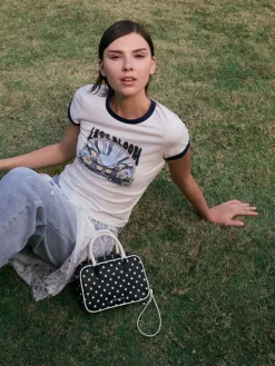 Sianna Polka-Dot Bowling Bag